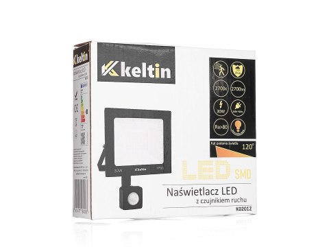 Naświetlacz LED 30W z czujnikiem ruchu - barwa biała ciepła 2700K