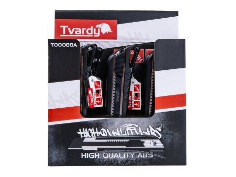 Nożyk do tapet 125x25x0.7mm SK2H TVARDY - kartonik wystawowy