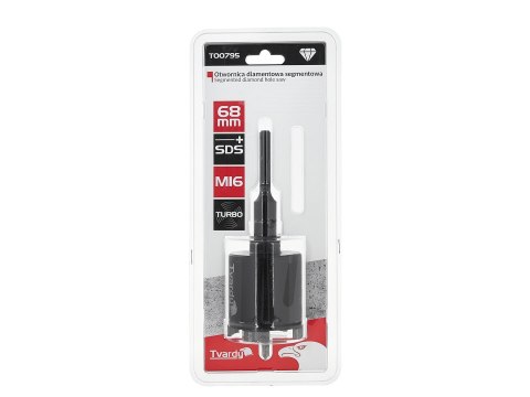 Otwornica diamentowa segmentowa turbo 68mm SDS Plus M16