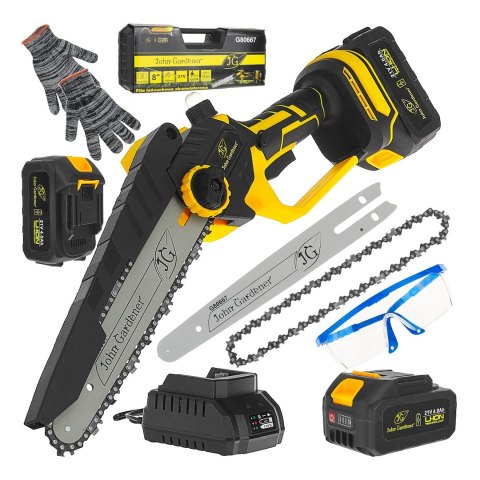 Piła łańcuchowa akumulatorowa 8" w walizce 2x4.0Ah 21V - zestaw XXL