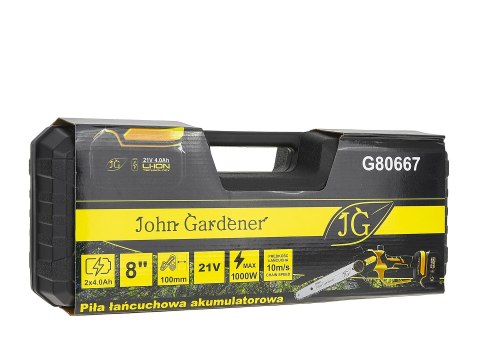 Piła łańcuchowa akumulatorowa 8" w walizce 2x4.0Ah 21V - zestaw XXL