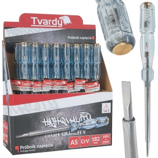 Próbnik napięcia 182mm 100-250V - kartonik wystawowy