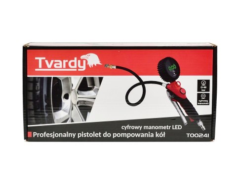Profesjonalny pistolet do pompowania kół z cyfrowym manometrem LED 0-18bar