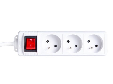 Przedłużacz elektryczny - listwa zasilająca biała 3 gniazda 3m