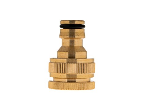Przyłącze na kran 3/4" z redukcją 1/2" BRASS-LINE
