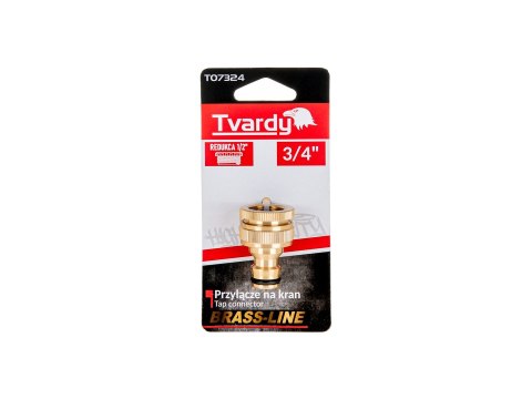 Przyłącze na kran 3/4" z redukcją 1/2" BRASS-LINE