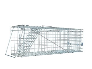Pułapka żywołapka metalowa składana na kuny, łasice i szczury 60x21x18cm