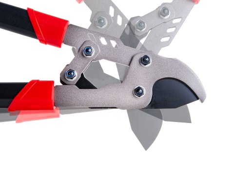Sekator teleskopowy do gałęzi z przekładnią i ostrzem mijającym 730-970mm 65Mn PTFE