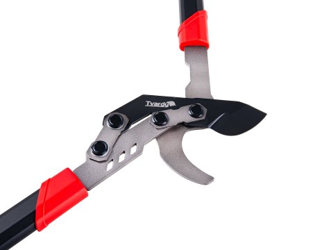 Sekator teleskopowy do gałęzi z przekładnią i ostrzem mijającym 730-970mm 65Mn PTFE