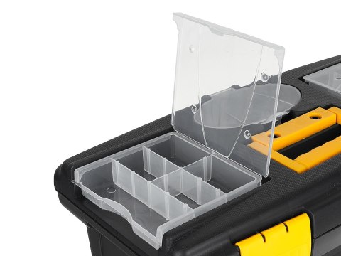 Skrzynka narzędziowa z organizerami plastikowa 19"