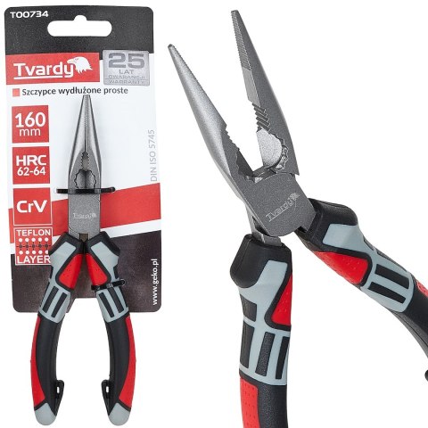 Szczypce wydłużone proste 160mm CrV