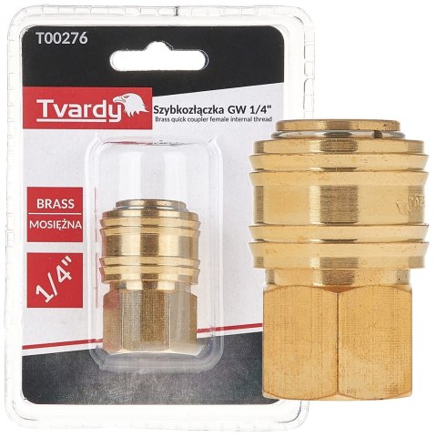 Szybkozłączka mosiężna GW 1/4" typ żeński (1/10/100)