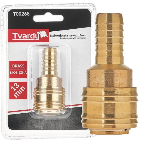 Szybkozłączka mosiężna na wąż 13mm typ żeński (1/10/100)
