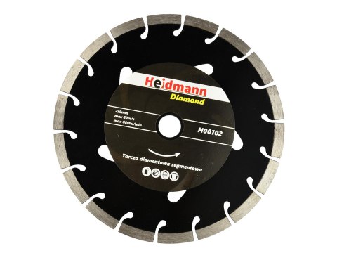 Tarcza diam. segm.230x22,2x10mm Heidmann/czarna/