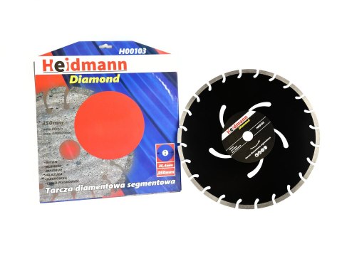 Tarcza diam. segm.350x25,4x10mm Heidmann/czarna/