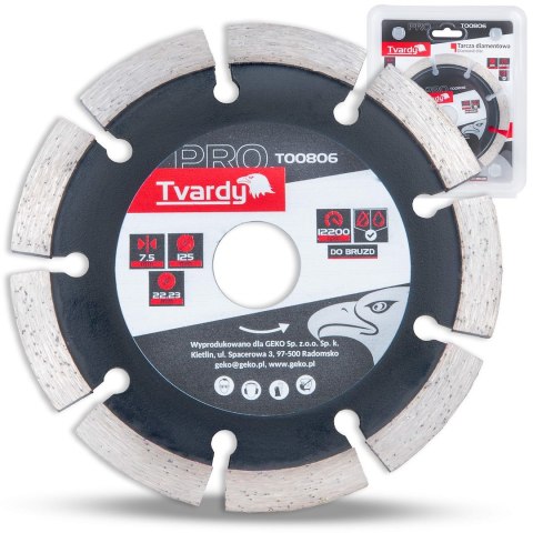 Tarcza diamentowa do bruzd 125x7.5x22.23mm PROFI