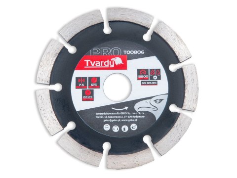 Tarcza diamentowa do bruzd 125x7.5x22.23mm PROFI