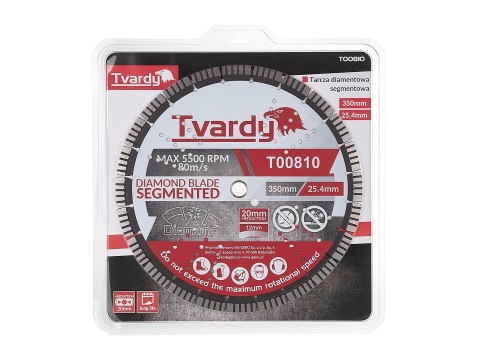 Tarcza diamentowa segmentowa 350x12x25.4/20mm z pierścieniem PROFI