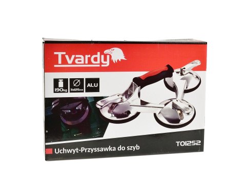 Uchwyt-Przyssawka do szyb ALU 3x125mm 190kg