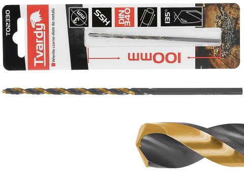 Wiertło czarno-złote do metalu przedłużane HSS M2 3.0mm (1/125/500)