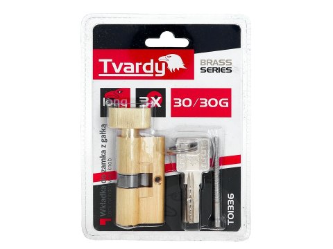 Wkładka do zamka z gałką 30/30g (kolor mosiądz)