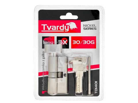 Wkładka do zamka z gałką 30/30g (kolor nikiel)