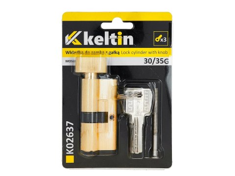 Wkładka do zamka z gałką 30/35g (kolor mosiądz)