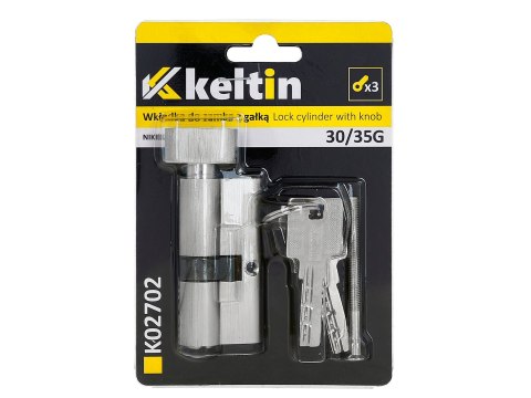 Wkładka do zamka z gałką 30/35g (kolor nikiel)