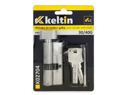 Wkładka do zamka z gałką 30/40g (kolor nikiel)