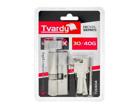 Wkładka do zamka z gałką 30/40g (kolor nikiel)