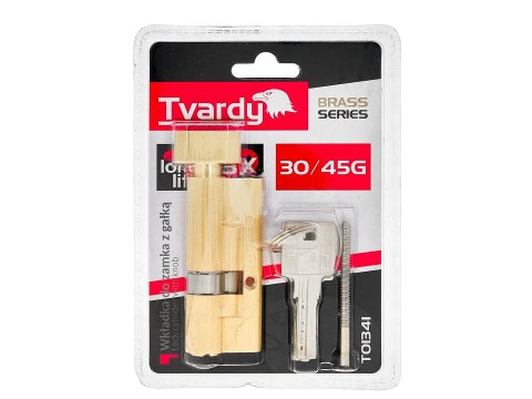 Wkładka do zamka z gałką 30/45g (kolor mosiądz)