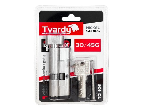 Wkładka do zamka z gałką 30/45g (kolor nikiel)