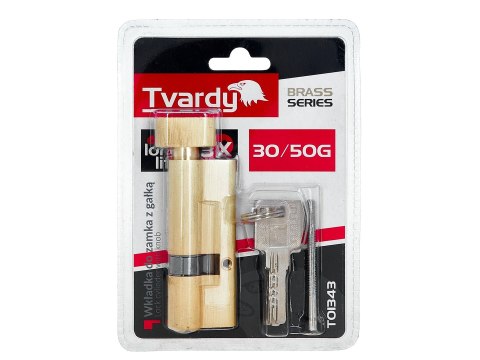 Wkładka do zamka z gałką 30/50g (kolor mosiądz)