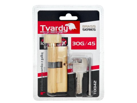 Wkładka do zamka z gałką 30g/45 (kolor mosiądz)