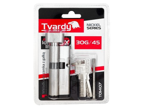 Wkładka do zamka z gałką 30g/45 (kolor nikiel)