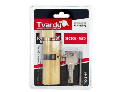 Wkładka do zamka z gałką 30g/50 (kolor mosiądz)