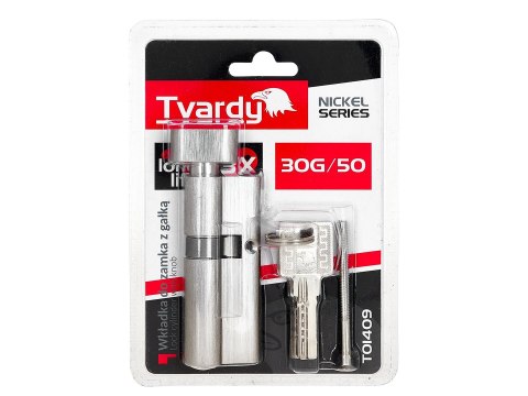 Wkładka do zamka z gałką 30g/50 (kolor nikiel)