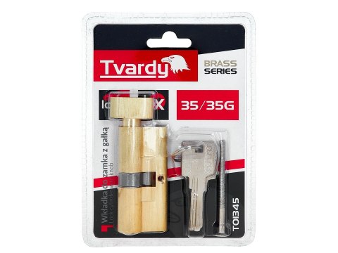 Wkładka do zamka z gałką 35/35g (kolor mosiądz)