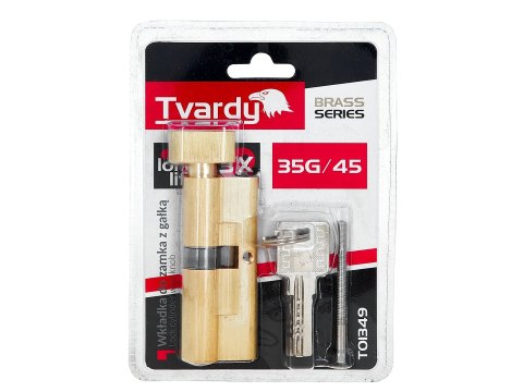 Wkładka do zamka z gałką 35g/45 (kolor mosiądz)