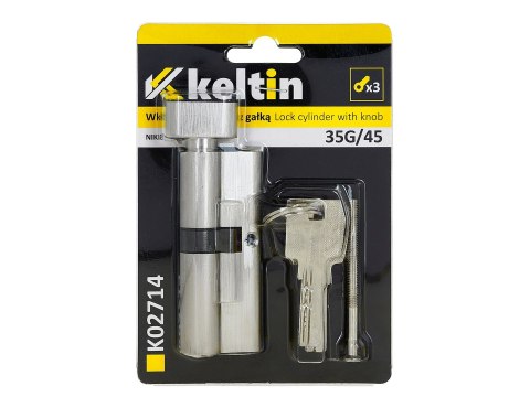 Wkładka do zamka z gałką 35g/45 (kolor nikiel)