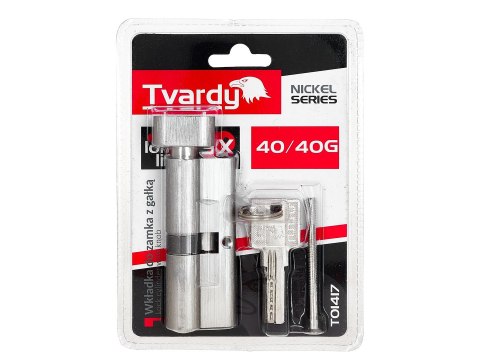Wkładka do zamka z gałką 40/40g (kolor nikiel)