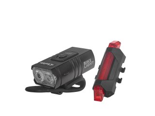 Wodoodporna lampka rowerowa USB IPX4 - zestaw przód (800lm/900mAh) tył (120lm/120mAh)