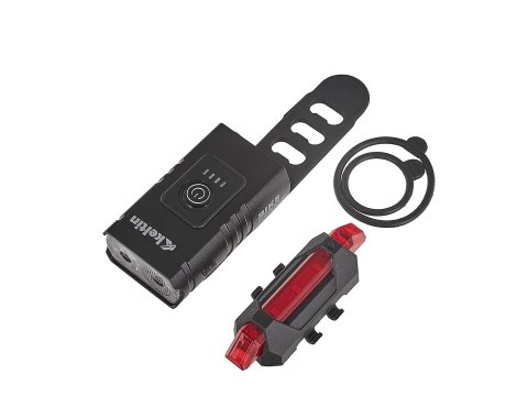 Wodoodporna lampka rowerowa USB IPX4 - zestaw przód (800lm/900mAh) tył (120lm/120mAh)