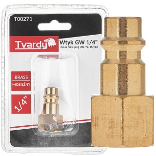 Wtyk mosiężny GW 1/4" typ męski (1/10/100)
