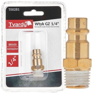 Wtyk mosiężny GZ 1/4" typ męski (1/10/100)