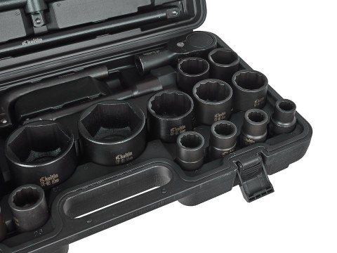 Zestaw kluczy nasadowych udarowych 26el. 3/4"/1" 12-kąt/6-kąt 17-65mm