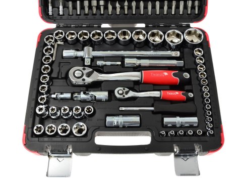 Zestaw profesjonalnych kluczy nasadowych 108el. 1/4"-1/2" 25GW