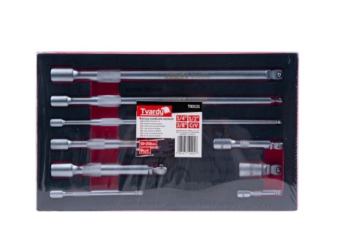 Zestaw przedłużek uchylnych 1/4" 3/8" 1/2" CrV 9szt.