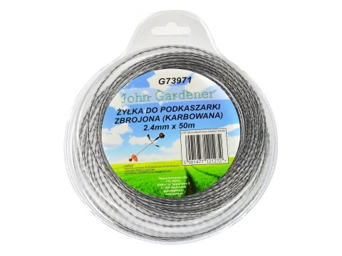 Żyłka do podkaszarki zbrojona(karbowana) 2,4mmx50m