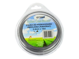 Żyłka do podkaszarki zbrojona (kwadrat) 2,4mmx15m